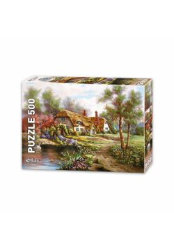 Puzzle 500 Dom z kwitnącym ogrodem