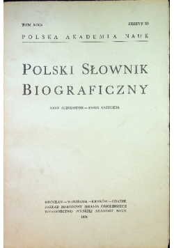 Polski słownik biograficzny tom XIX Nr 4 zeszyt 83