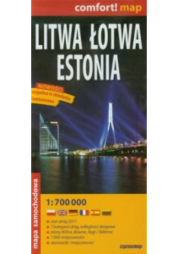 Comfort map Litwa Łotwa Estonia 1 : 700 000 mapa