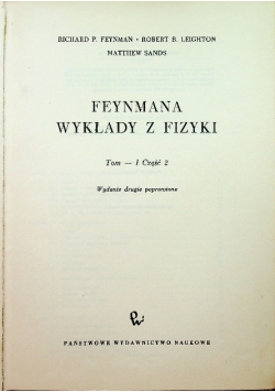 Feynmana wykłady z fizyki Tom I cz 2