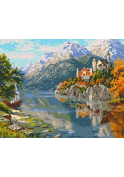 Malowanie po numerach - Zamek w górach 40x50cm