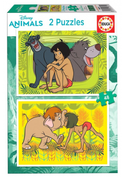 Puzzle 2x48 Księga dżungli G3