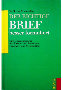 Der richtige brief besser formuliert