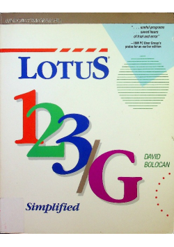 Lotus 1-2-3  G Bolocan