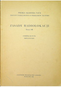 Zasady radiolokacji Zeszyt 3