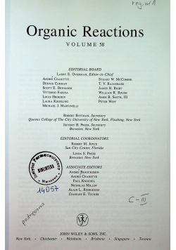 Organic reactions vol 58