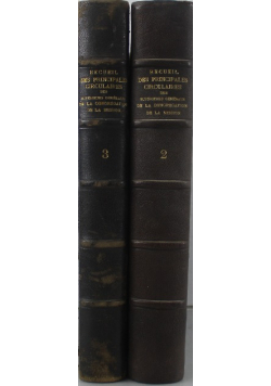 Recueil des Principales Circulaires Tome II i III ok 1879 r.