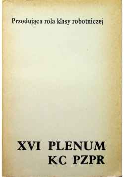 XVI plenum KC PZPR