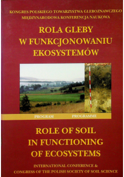 Rola Gleby w Funkcjonowaniu Ekosystemów Program