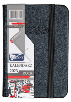 Kalendarz 2023 A7 tyg. Rock grafitowy ELEFANT
