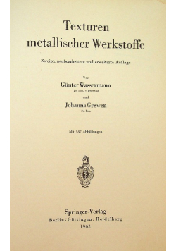 Texturen metallischer Werkstoffe