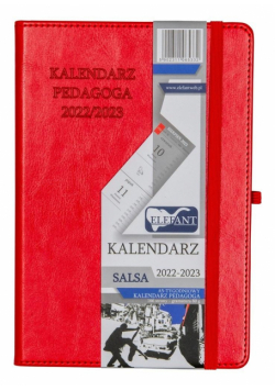 Kalendarz 2022/23 A5 tyg. Salsa czerwony ELEFANT