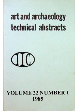 Art and Archaeology Technical Abstracts Volume 22 Number 1