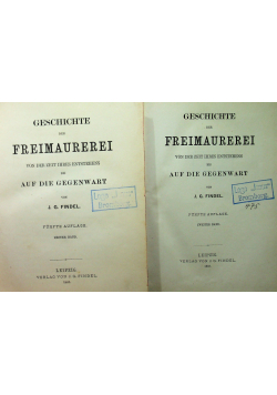 Geschichte der Freimaurer tom 1 i 2 1883 r