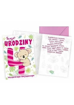 Karnet Urodziny 4 koala