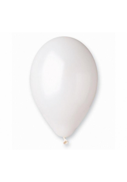 Balony metaliczne perłowe białe 30cm 100szt