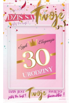 Karnet Urodziny 30 damskie + naklejka 2K - 002