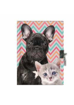 Pamiętnik z kłódką Dog&Cat pachnący 18-3650PK PASO