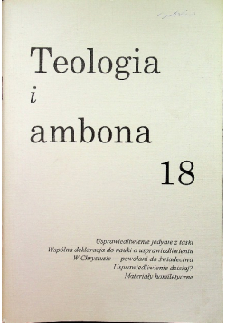 Teologia i ambona tom 18
