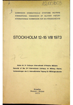 Stockholm 12 - 15 VIII 1973