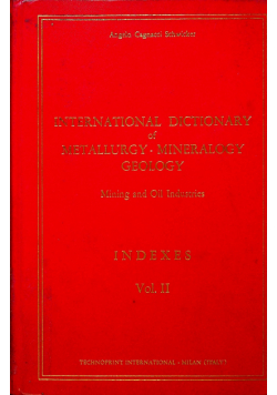 International dictionary of metallurgy