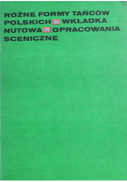 Różne formy tańców polskich wkładka nutowa