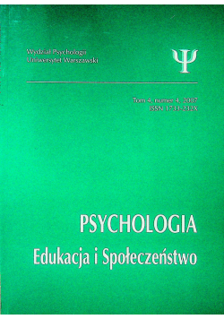 Psychologia Edukacja i Społeczeństwo tom 4 nr 4