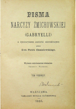Pisma Narcyzy Żmichowskiej 1885r