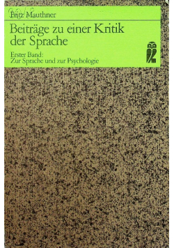 Beitrage zu einer Kritik der Sprache