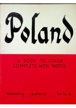 Poland a book to color complete with notes
