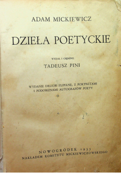 Dzieła Poetyckie 1933 r
