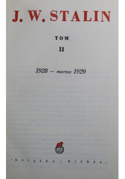 Stalin dzieła  Tom 11