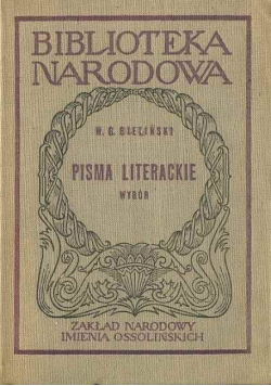 Bieliński pisma literackie wybór