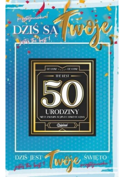 Karnet Urodziny 50 męskie + naklejka 2K - 010