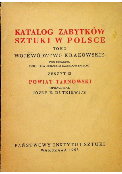 Katalog Zabytków Sztuki w Polsce tom I