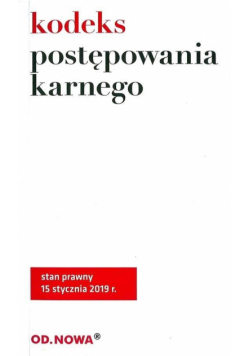 Kodeks Postępowania Karnego 2019