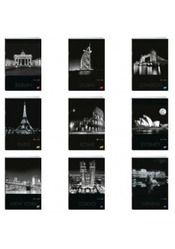 Zeszyt A5/60K linia CITIES BY NIGHT MIX (10szt)