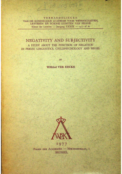 Negatvity and Subjectivity