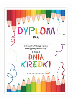 Dyplom A5 Dzień Kredki 5szt