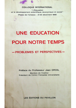 Une education pour notre temps