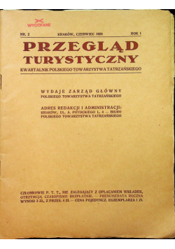 Przegląd turystyczny rok I nr 2 1925r