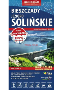 Mapa turys. Bieszczady. Jezioro Solińskie 1:25 000