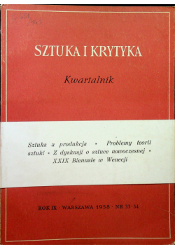 Sztuka i krytyka  kwartalnik  nr 33 34