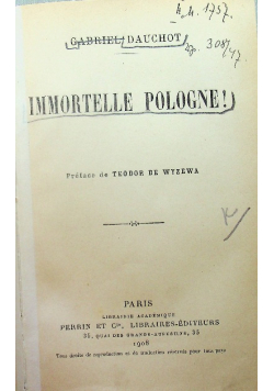 Immortelle Pologne 1908 r.