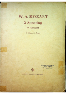 Mozart Wolfgang Amadeus - 2 sonatiny na fortepian