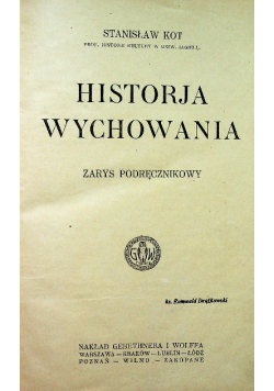 Historja wychowania 1924 r.