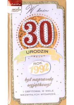 Karnet PM-201 Urodziny 30