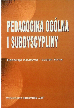 Pedagogika Ogólna i subdyscypliny