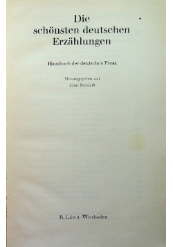 Die Schonsten Deutschen Erzahlungen