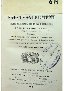 Saint Sacrement 1863 r